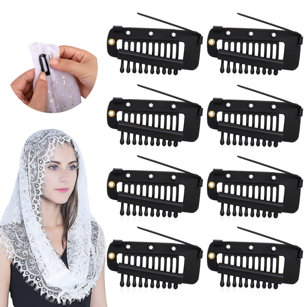 Vodolo Chunni Clips con alfileres de seguridad evitan deslizamientos al sujetar la chunni.