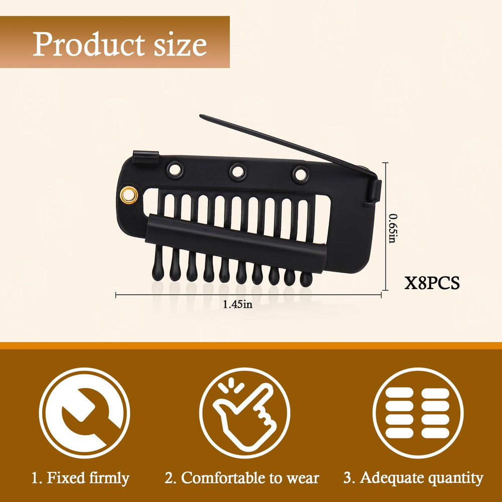 Vodolo Chunni Clips con silicona protegen el cabello durante el peinado.