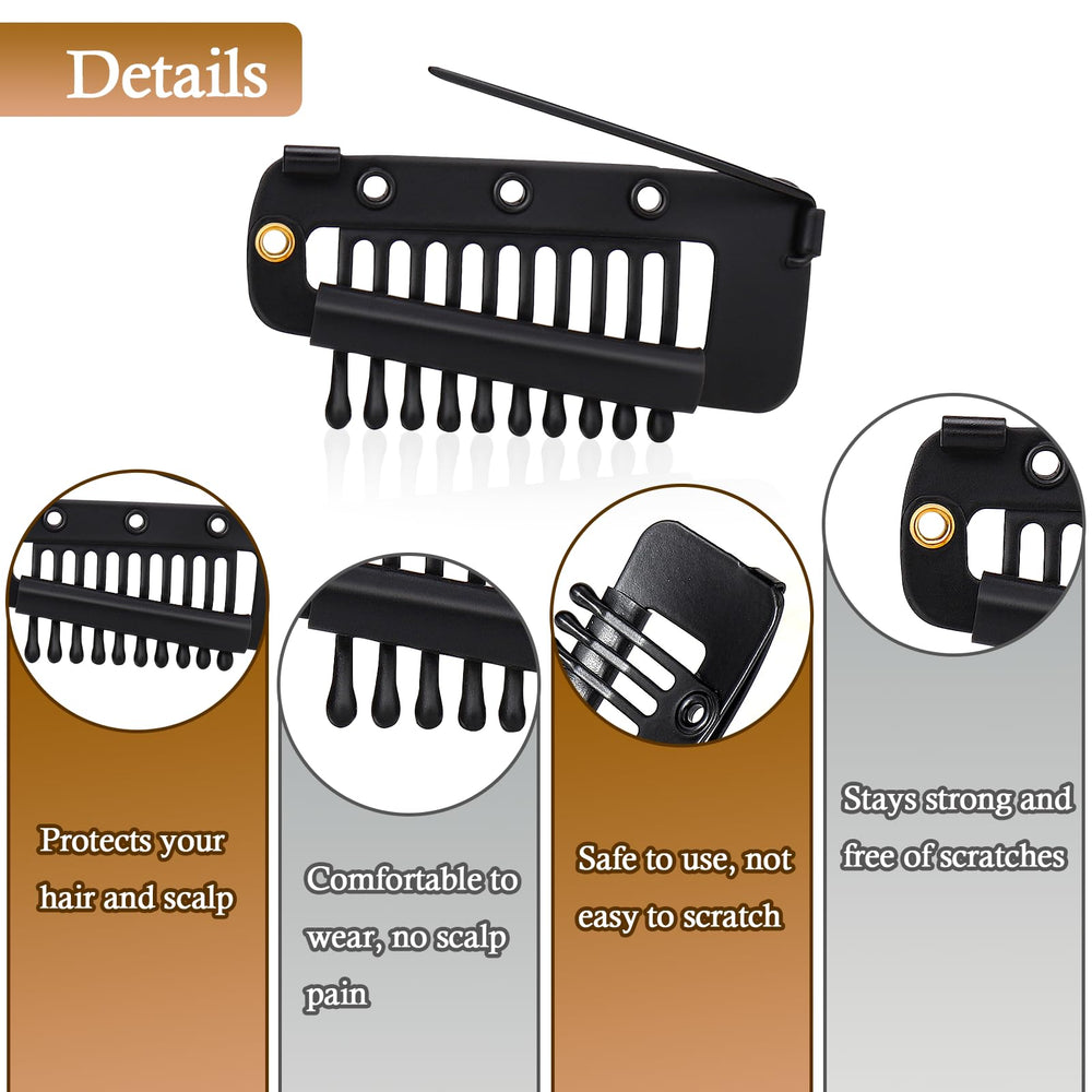 Vodolo Chunni Clips ideales para pelucas y extensiones, fijación fácil.