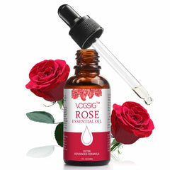 VOGSIG Aceite Esencial de Rosa 30 ml en frasco para aromaterapia.