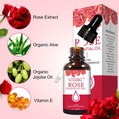VOGSIG Aceite Esencial de Rosa para aromaterapia relajante.