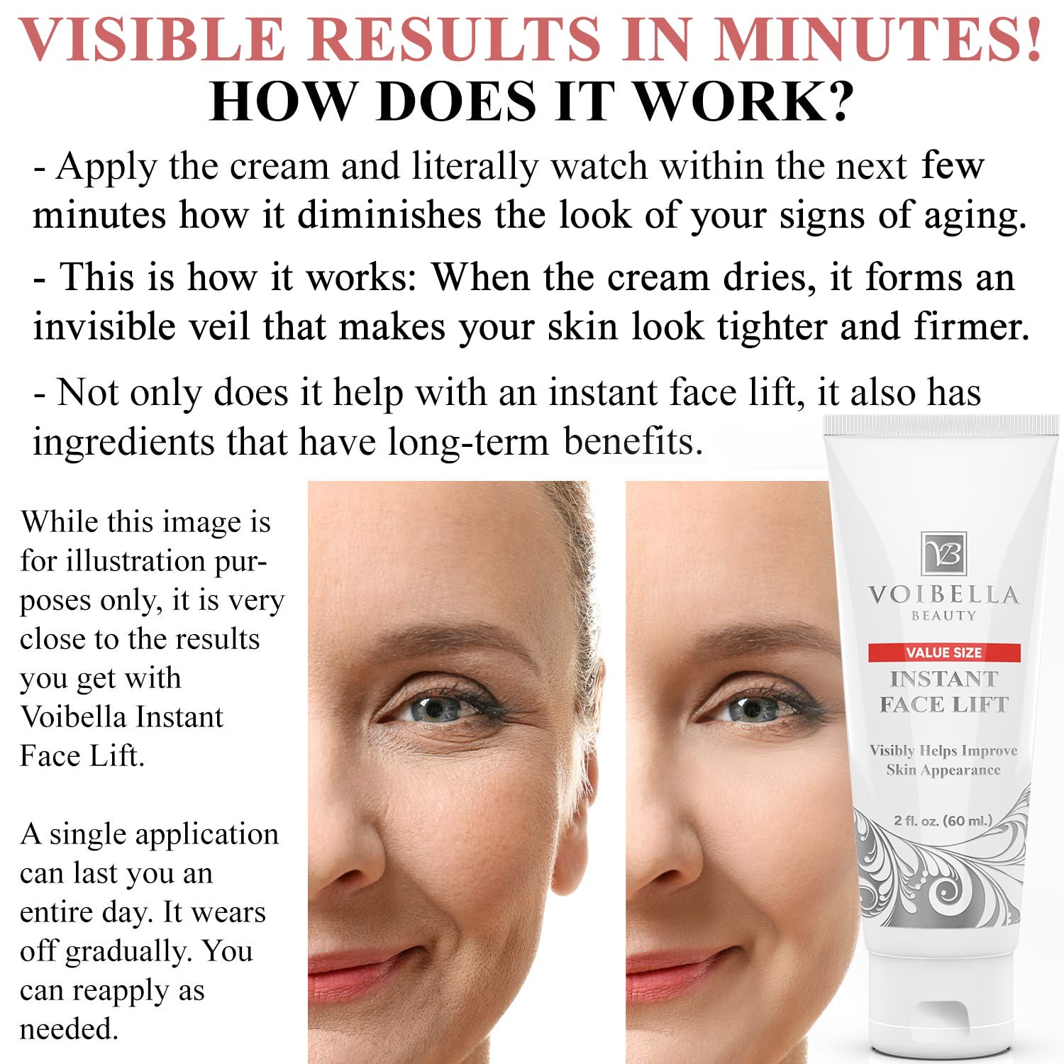 VOIBELLA BEAUTY crema con película invisible para aplicación suave y acabado natural