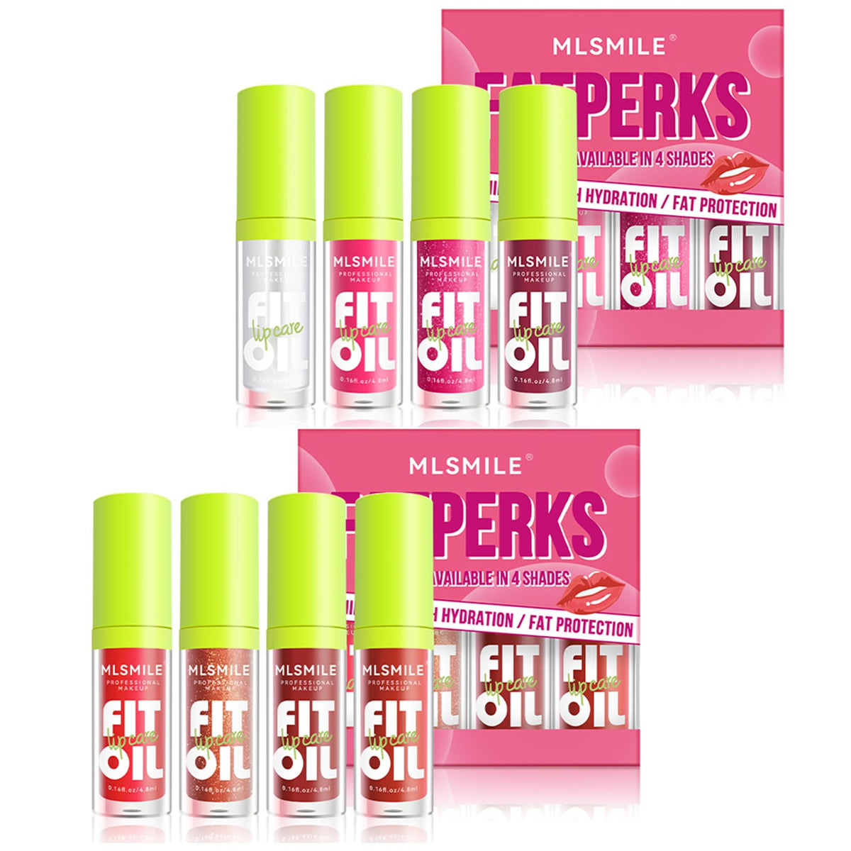 VolksRose conjunto-labios-brillo-aceite: brillo hidratante para labios suaves.