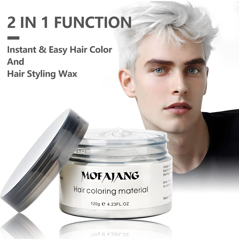 VOLLUCK pomada de color blanco para barba, estilo rápido y lavado fácil.