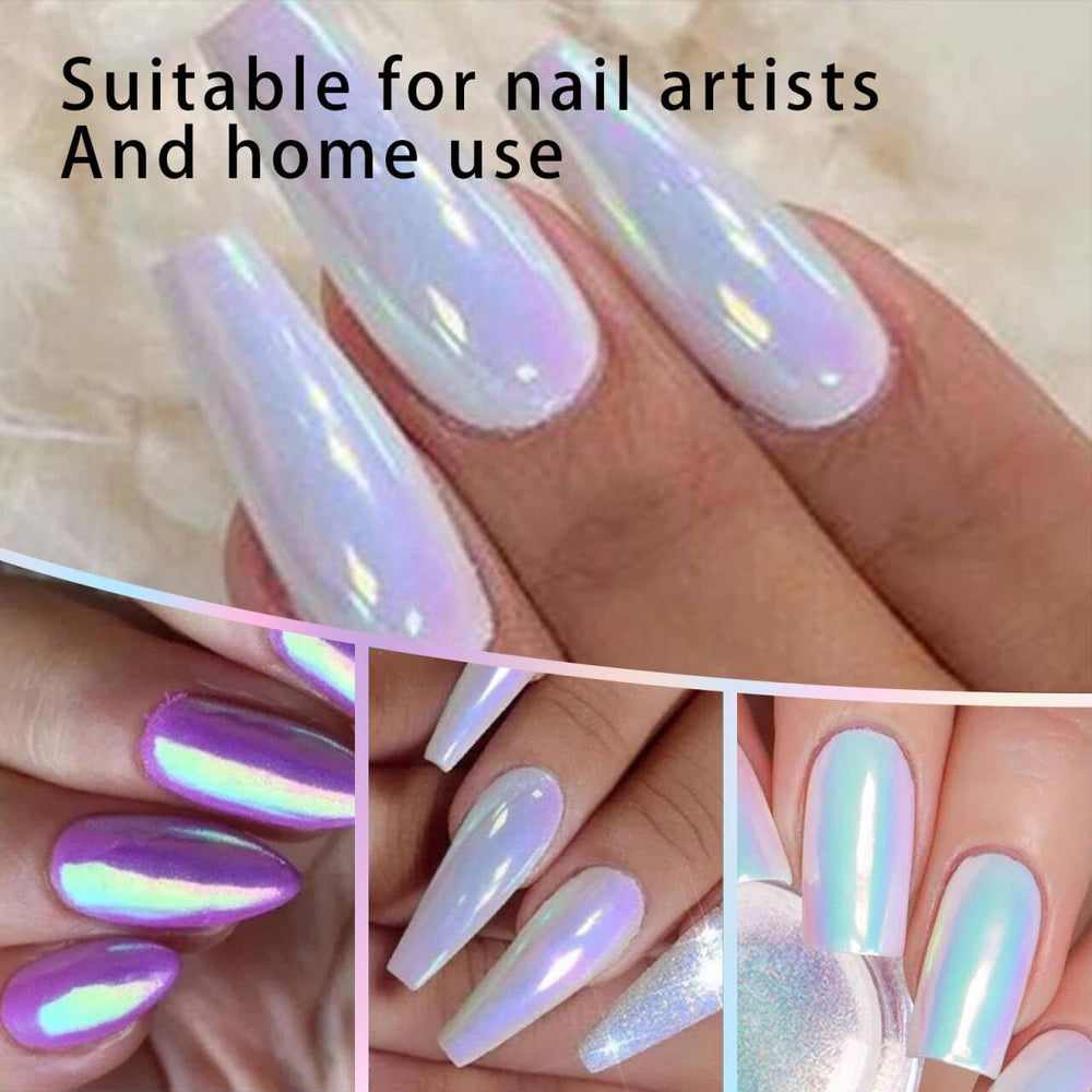 Vonrui polvo brillo reflejo para acabado espejo en uñas.