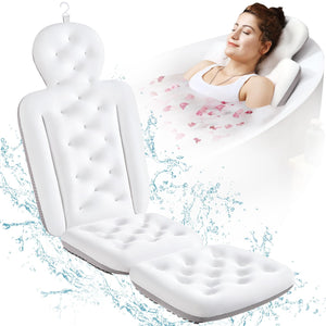 VOXOR Almohada de baño cuerpo entero, frontal: soporte cómodo para cuello y espalda
