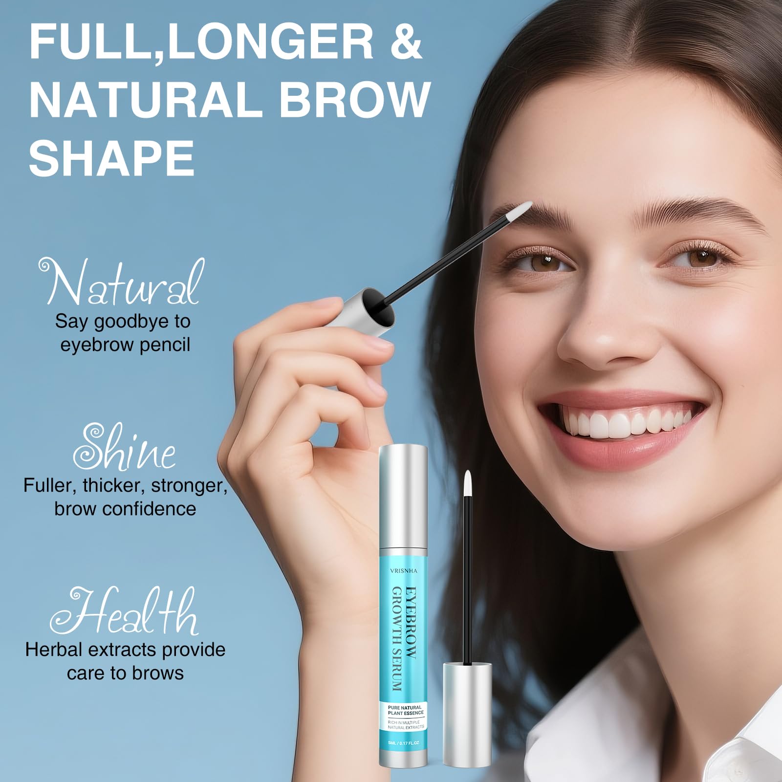 VRISNHA cejas: antes y después con aspecto más definido.