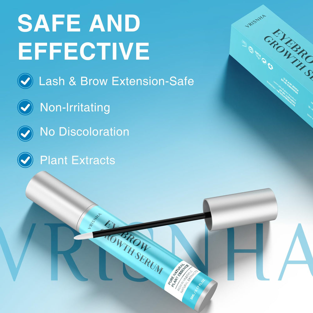 VRISNHA cejas: ingredientes naturales que nutren suavemente.