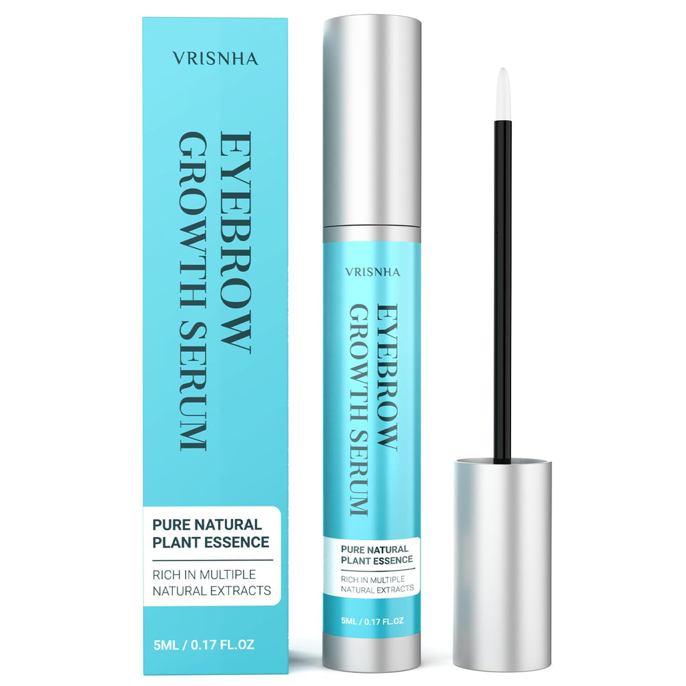 VRISNHA serum cejas: frasco de 5 ml, diseño elegante.