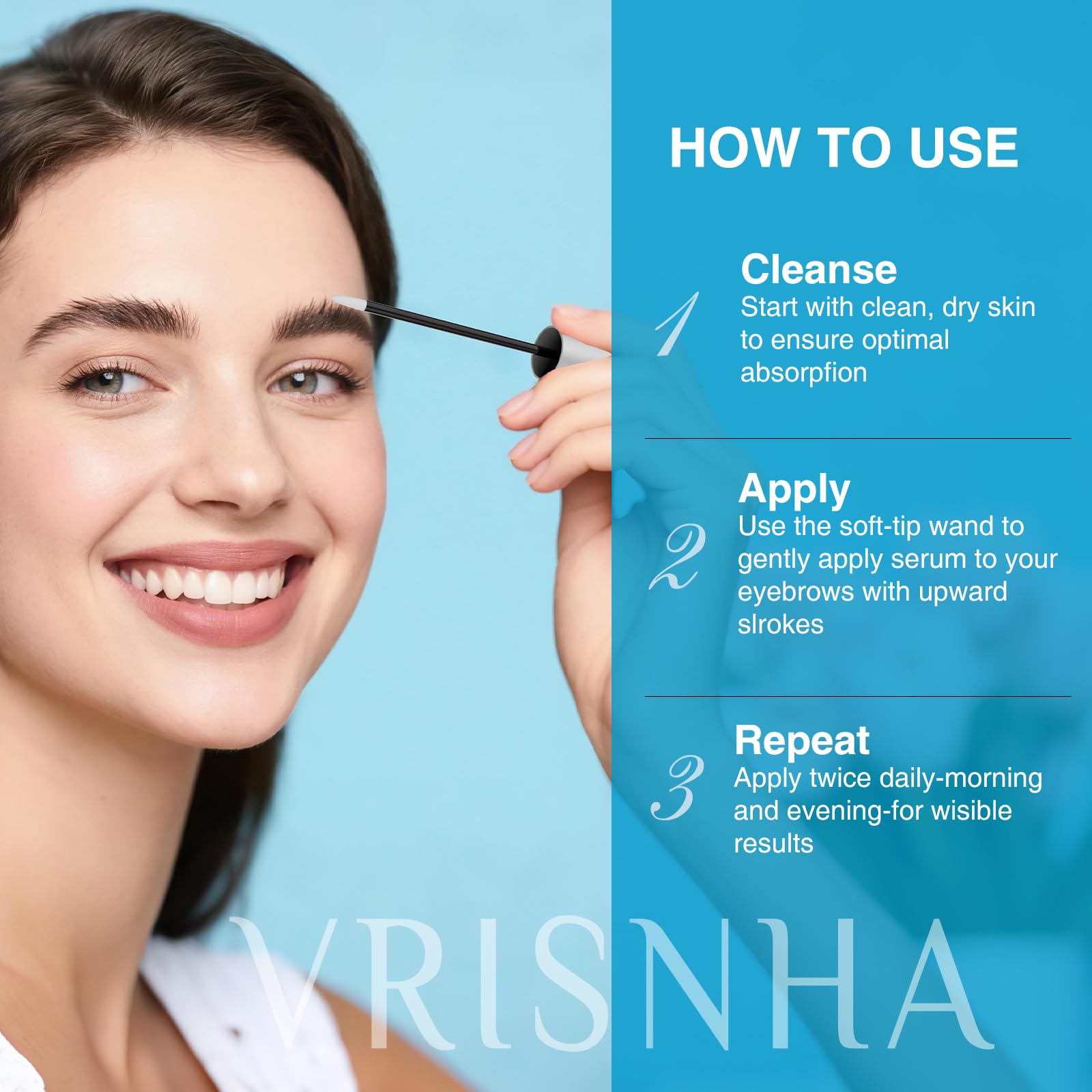 VRISNHA serum cejas: mejora visual en pocas semanas.