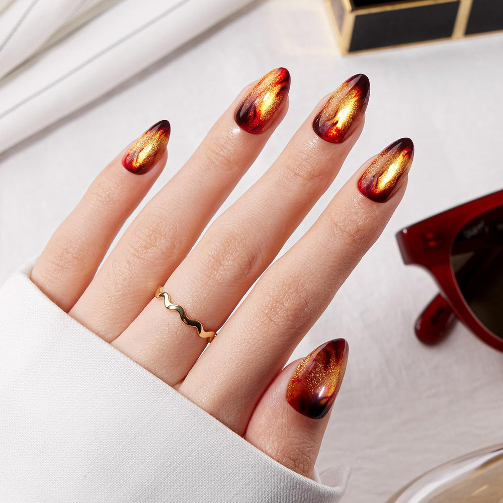 VSALON Uñas Short Almond incluye aceite cuticular para cuidado de las uñas.