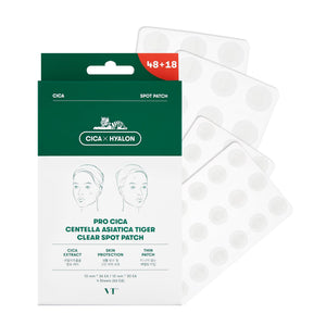 VT COSMETICS Pro Cica Pimple Patches parche hidrocoloide para acné, absorbe impurezas y aceite.
