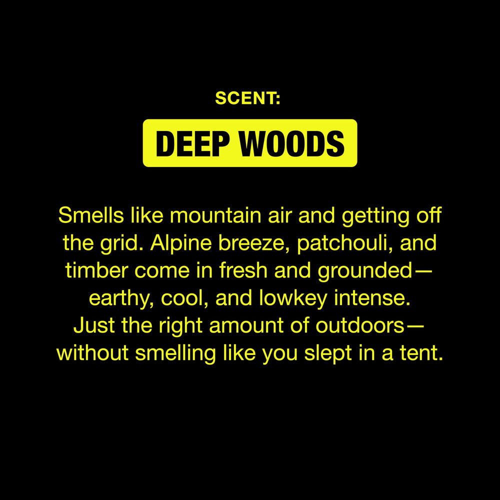 Aroma Deep Woods de W Jake Paul, sensación de bosque montañoso