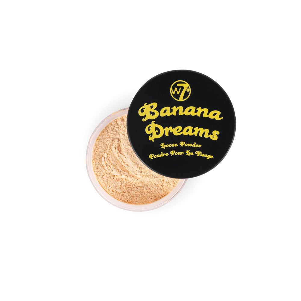 Textura fina de Banana Dreams de W7, sensación ligera para fijar maquillaje.