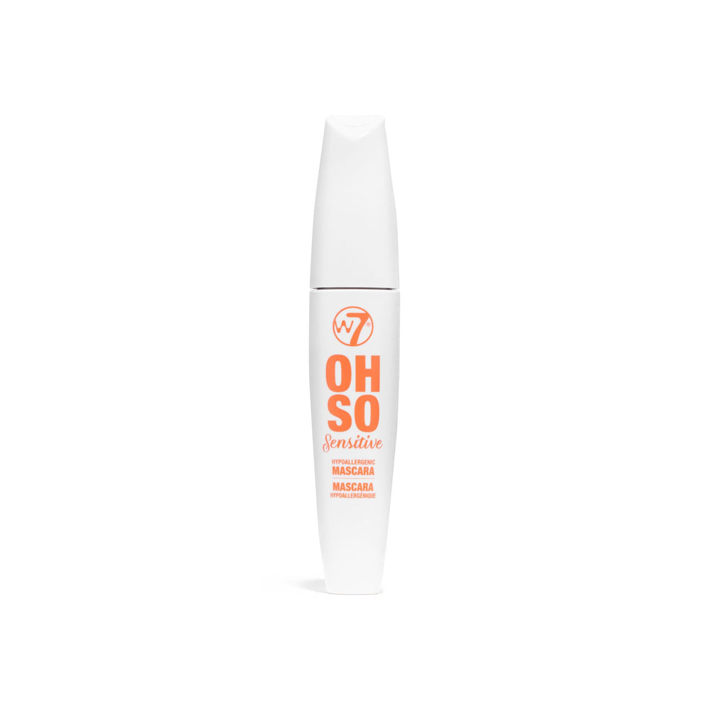 W7 Oh So Sensitive Mascara, pestañas sensibles, uso diario cómodo sin irritación.