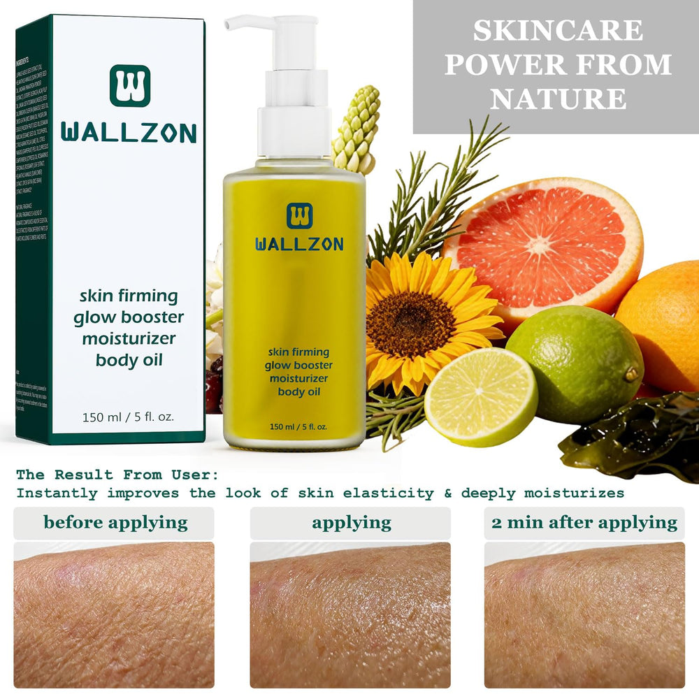 Wallzon Aceite Cuerpo: brillo natural y piel con aspecto saludable.