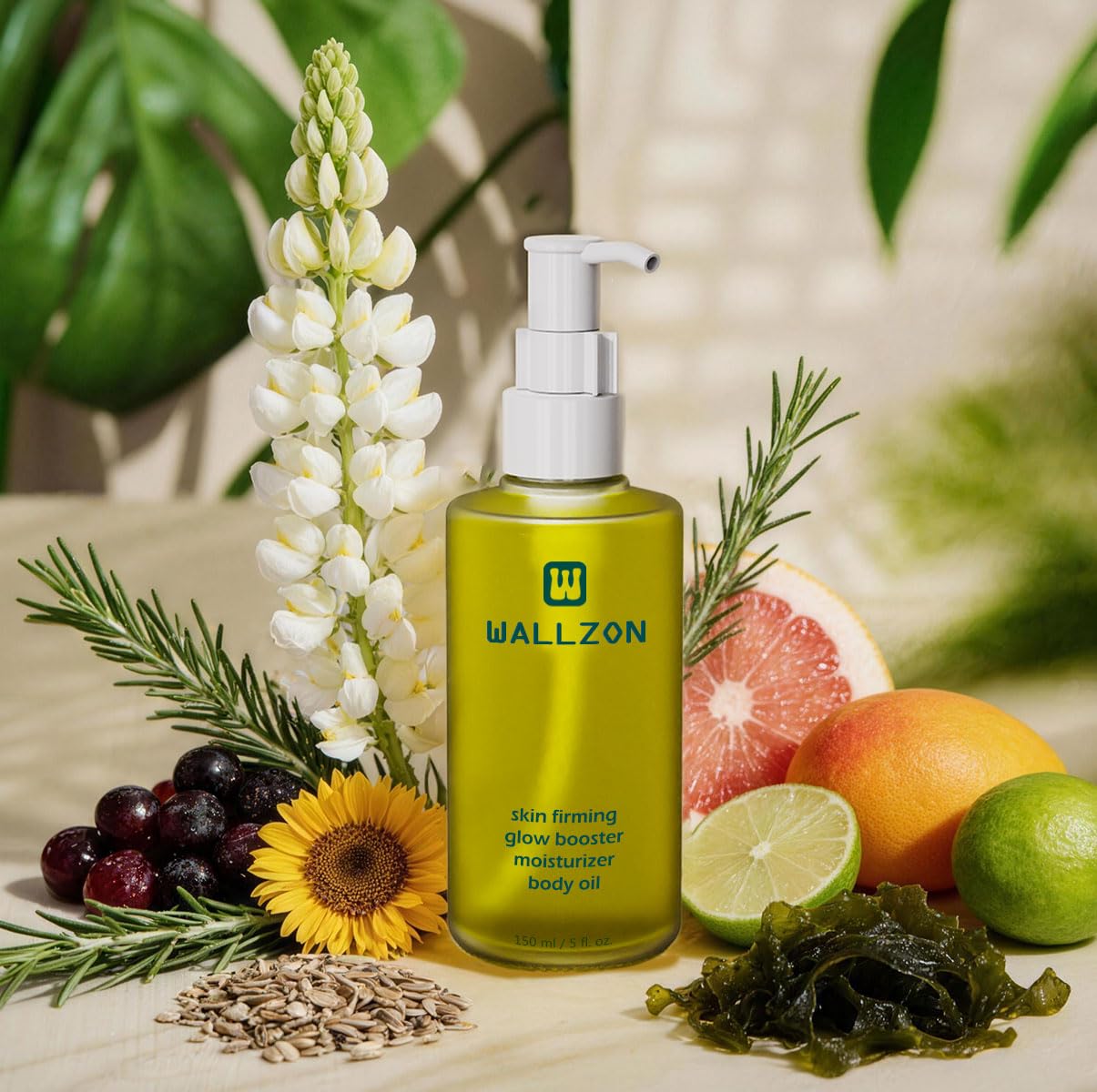 Wallzon Aceite Cuerpo: infusión marina que nutre la piel.