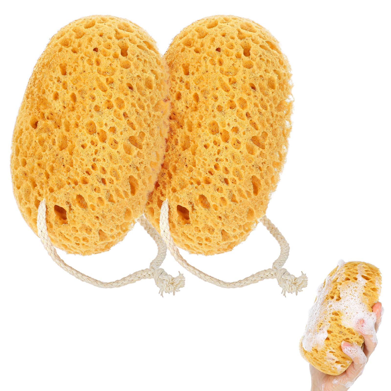 Wanmu esponja de baño duradera para exfoliar suavemente la piel