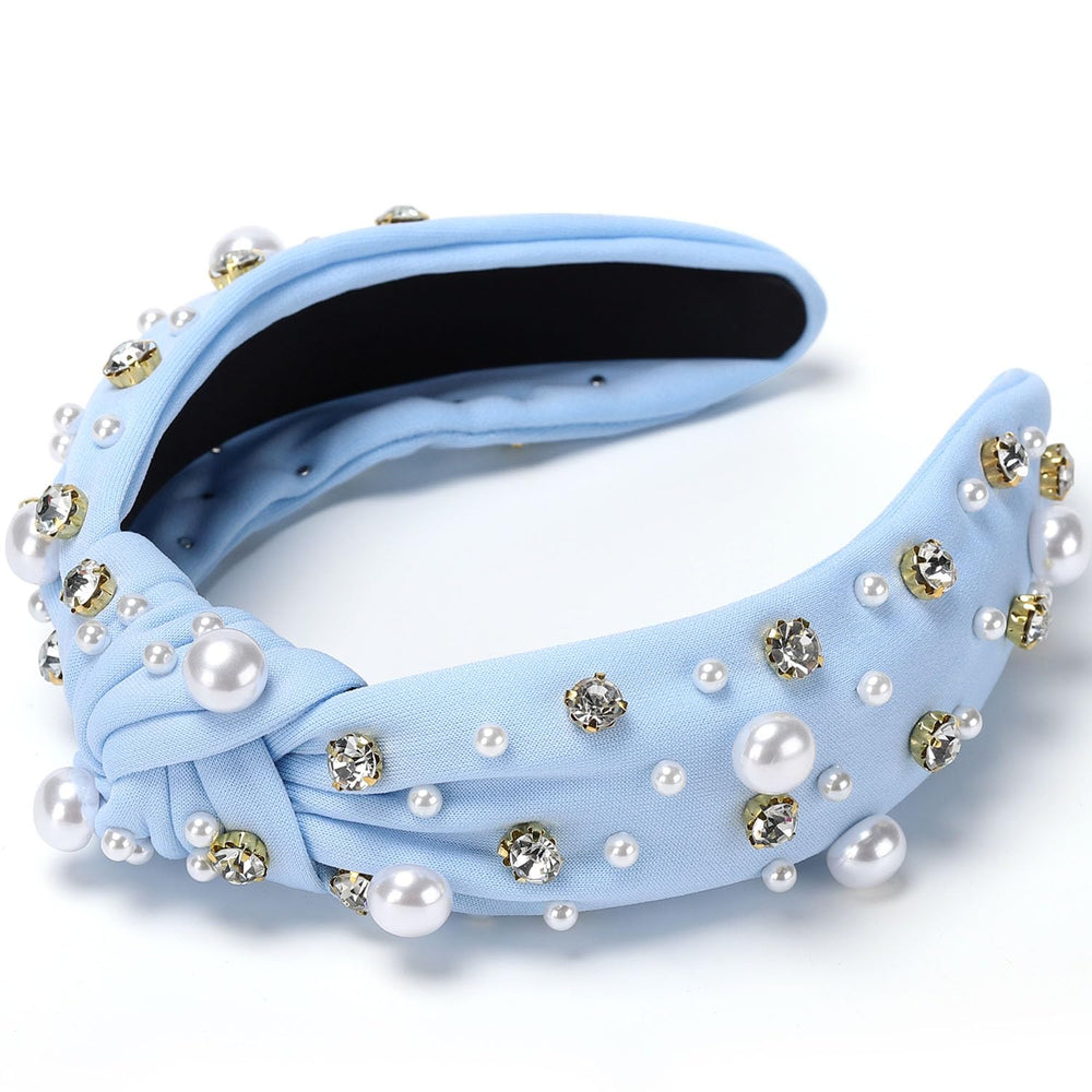 WantGor diadema con perlas y cristales de strass, brillo para fiestas