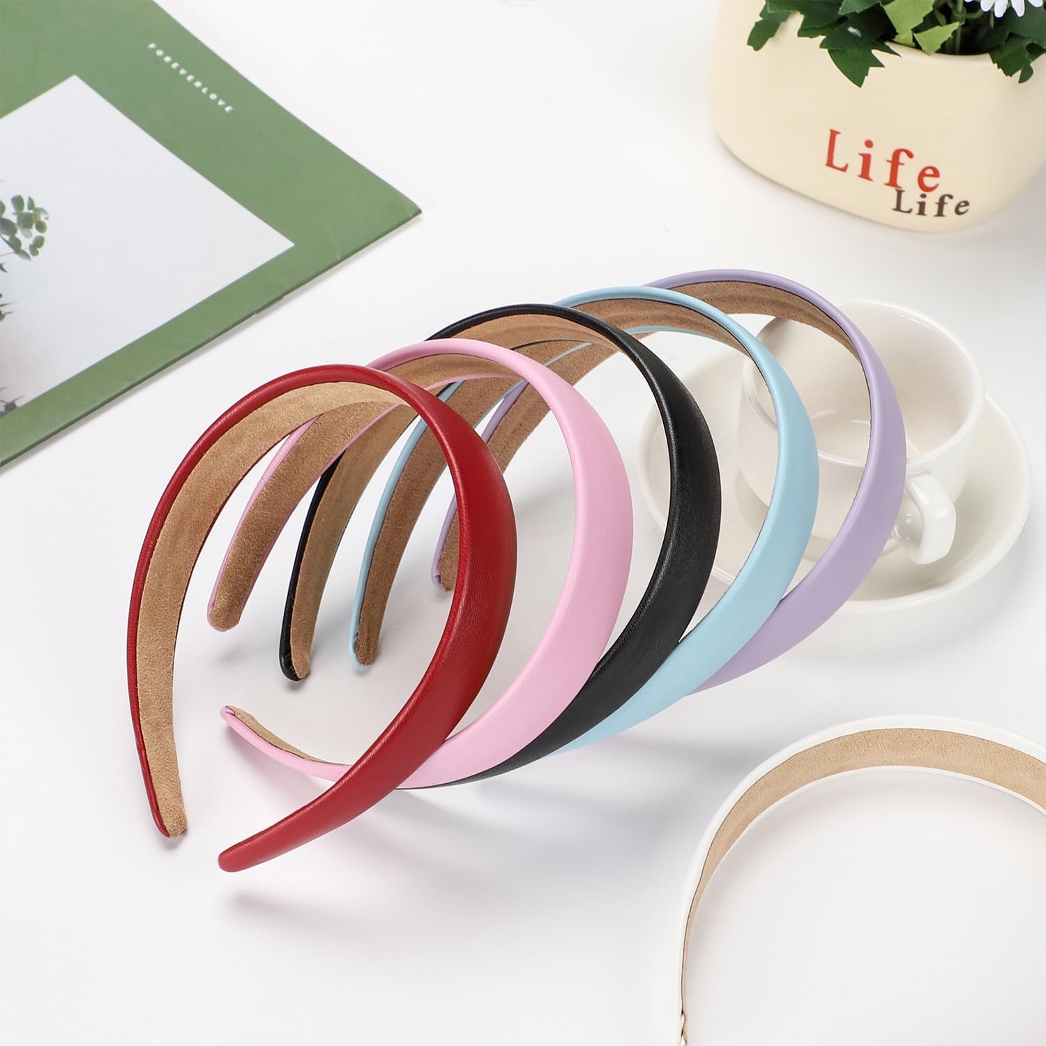 WantGor diadema para proyectos creativos y disfraces con cuero PU