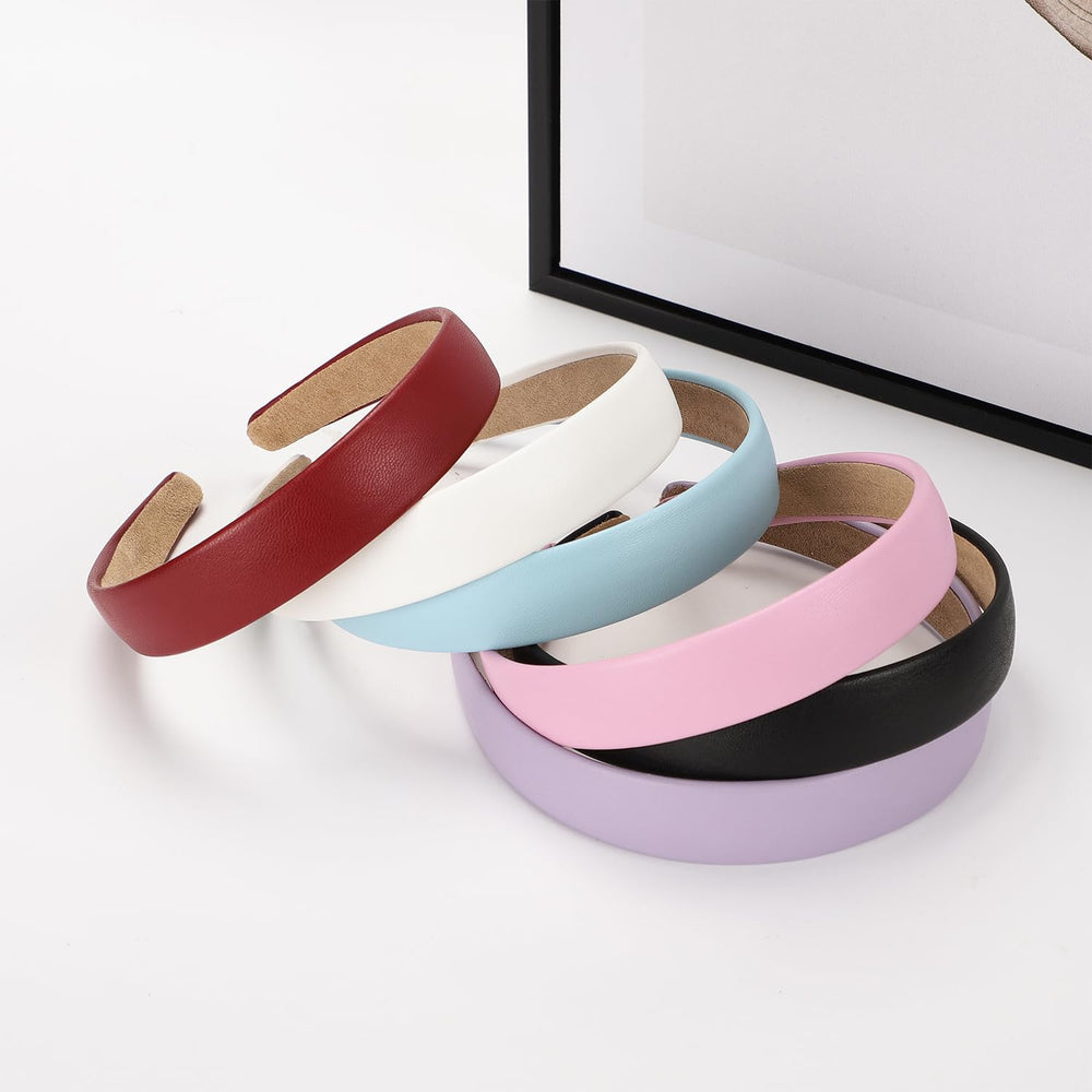 WantGor diadema amplia de cuero PU para looks versátiles