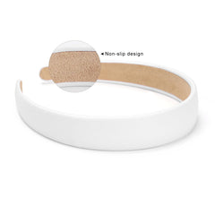 WantGor diadema PU blanca ideal para maquillaje y peinado rápido