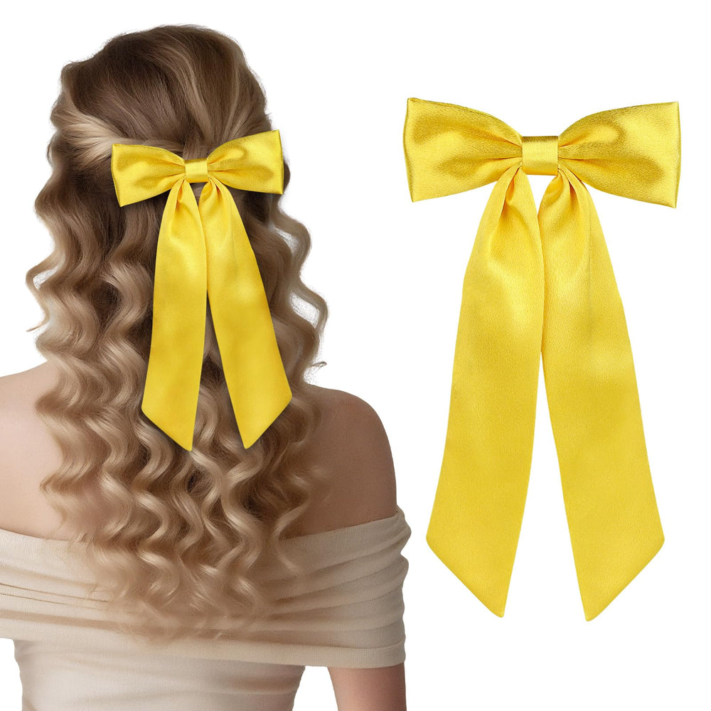 WantGor pinza pelo con lazo satinado, ideal para trenzas y coletas