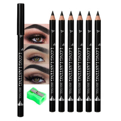WanTuoluo cejas lápiz de madera, 6 piezas, relleno natural y duradero.