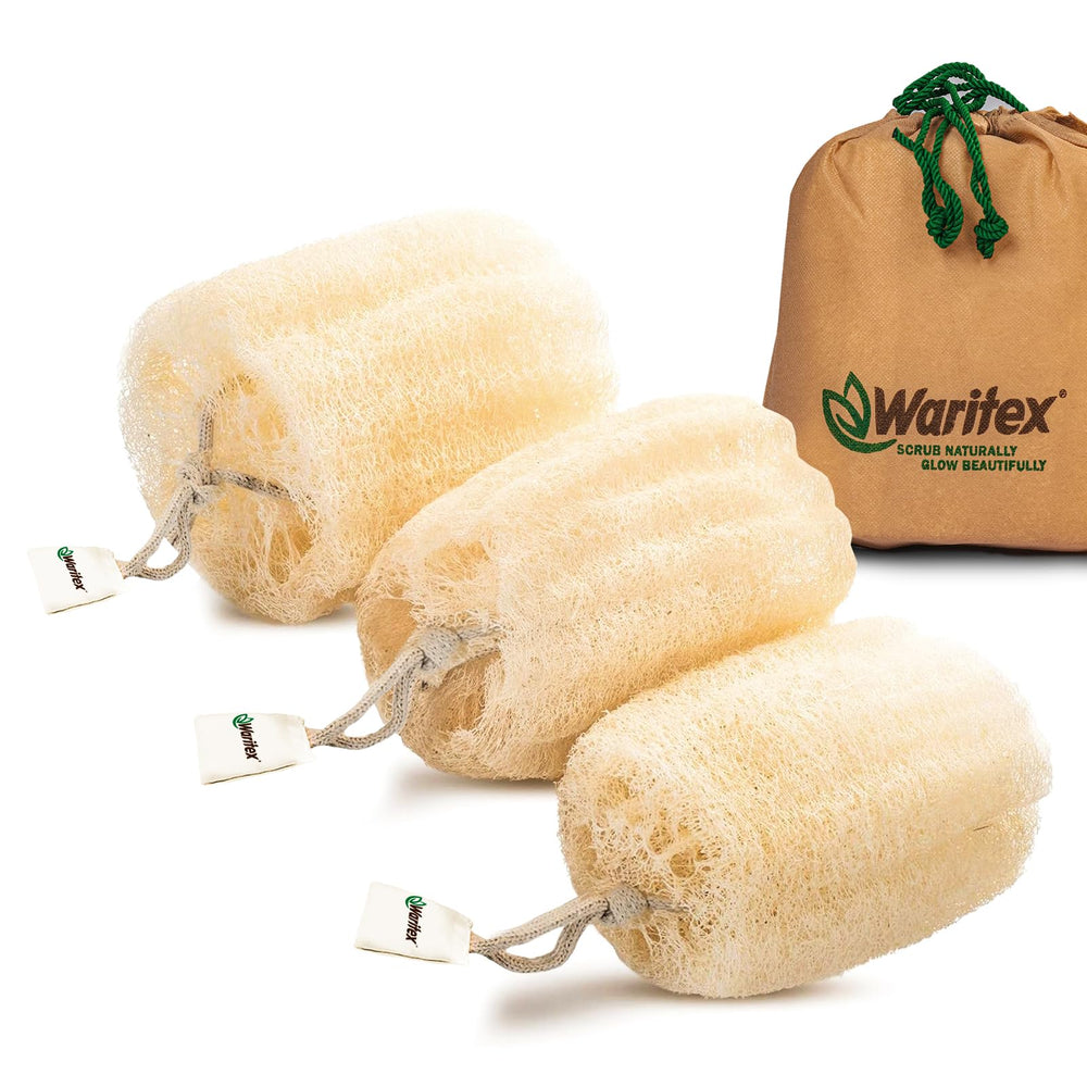 Waritex lufa egipcia natural para exfoliar cara y cuerpo con suavidad
