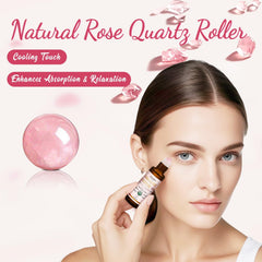 Warmify aceite de ricino con rodillo de cuarzo rosado para cara: hidratación y brillo natural