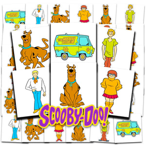 Tatuaje Scooby Doo de Warner Bros, diseño perforado 2x2, ideal para fiestas.