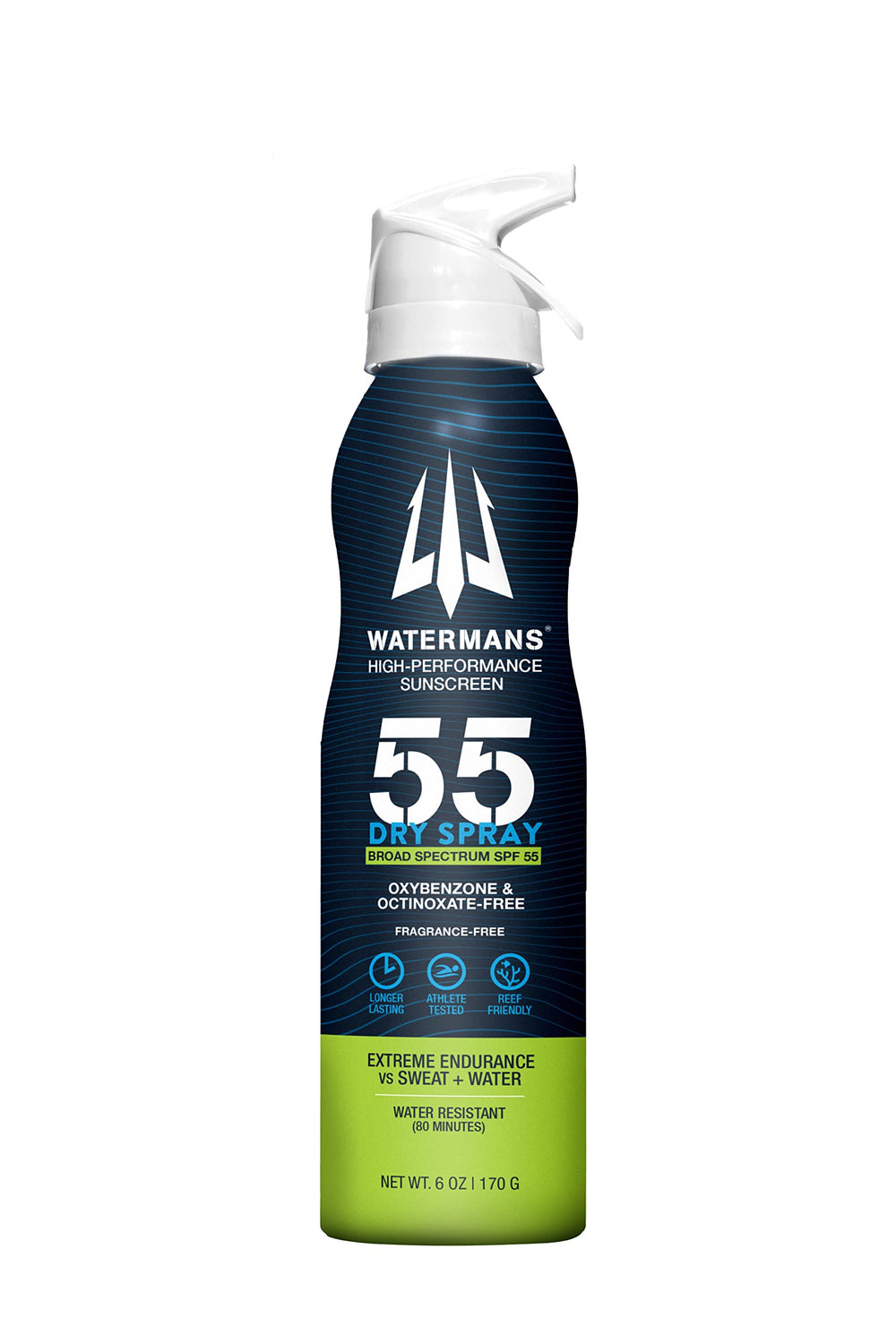 Watermans Dry Spray SPF 55, botella: protección duradera al aire libre