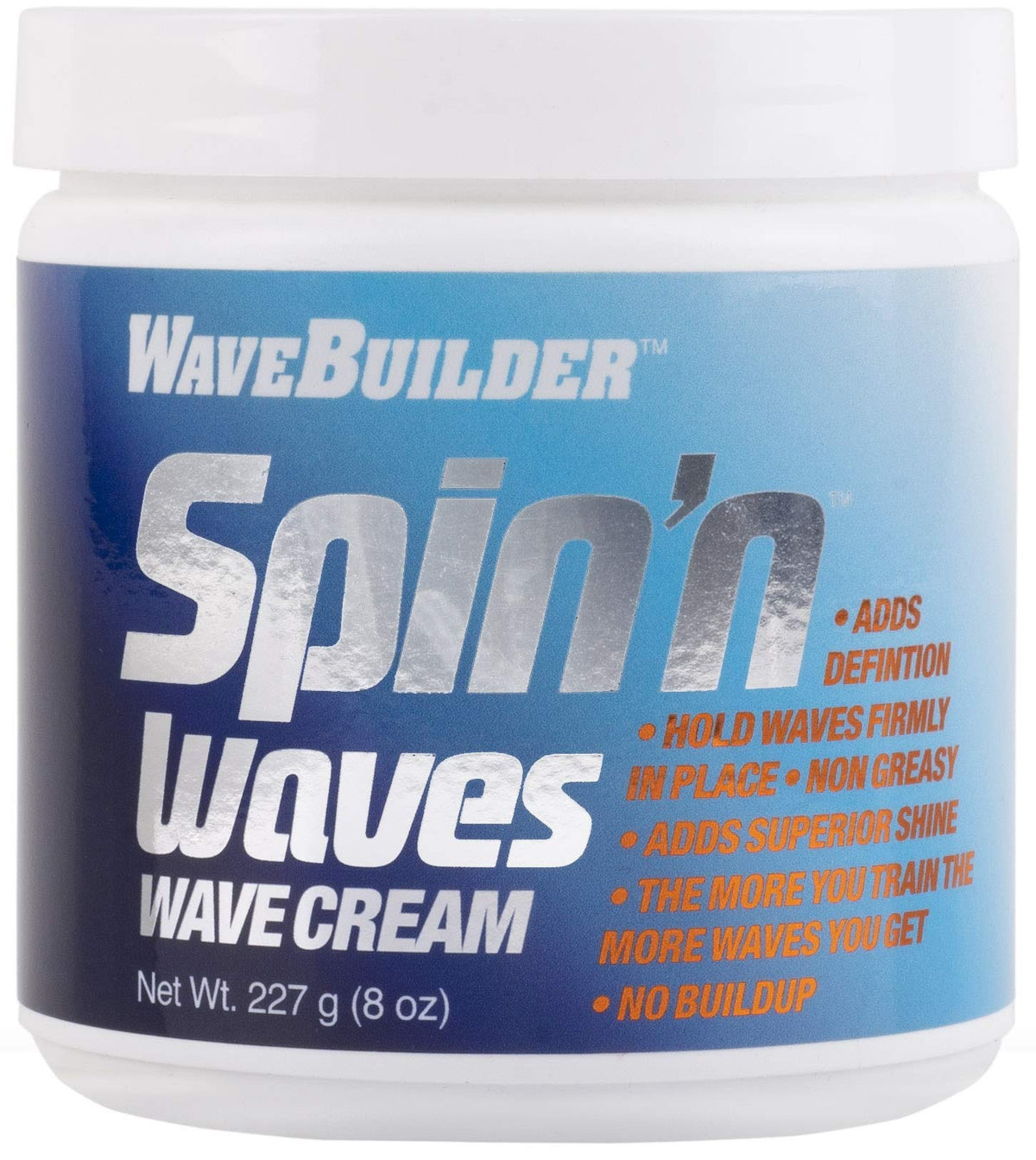 WaveBuilder Spin’n Waves crema: crema pomada sin grasa para definición suave y brillo natural.