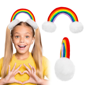 Wavyknot Arcoíris Clip Kit Frente, diseño vibrante para peinados coloridos en fiestas