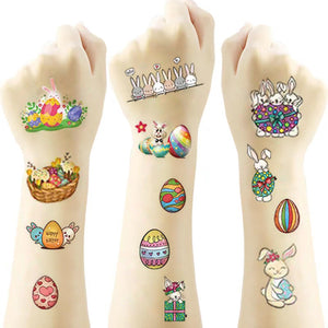 Waxkure tatuajes Pascua para niños, figuras festivas para fiestas y regalos.