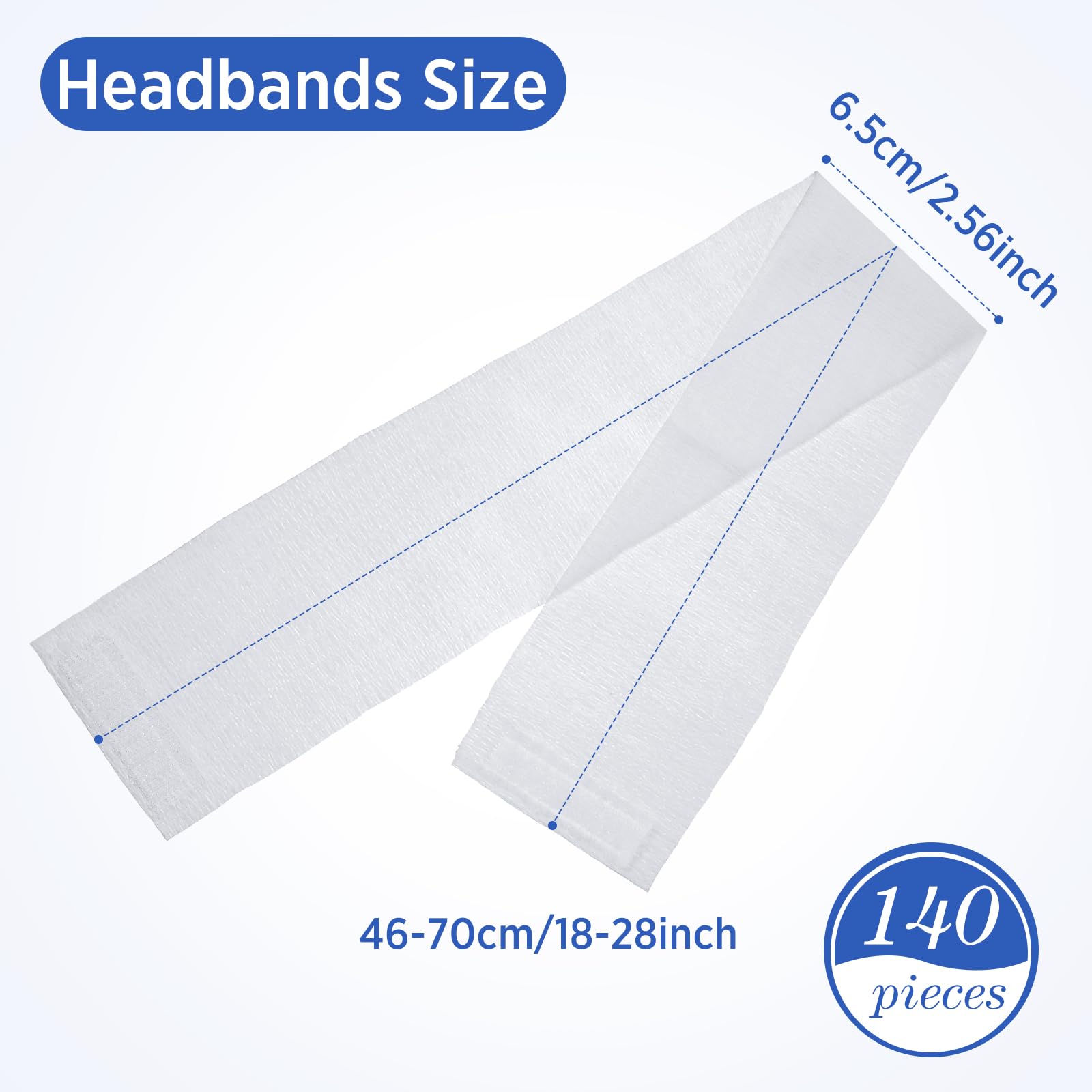 Waydress cintas cabeza faciales desechables empaquetadas individualmente para uso único