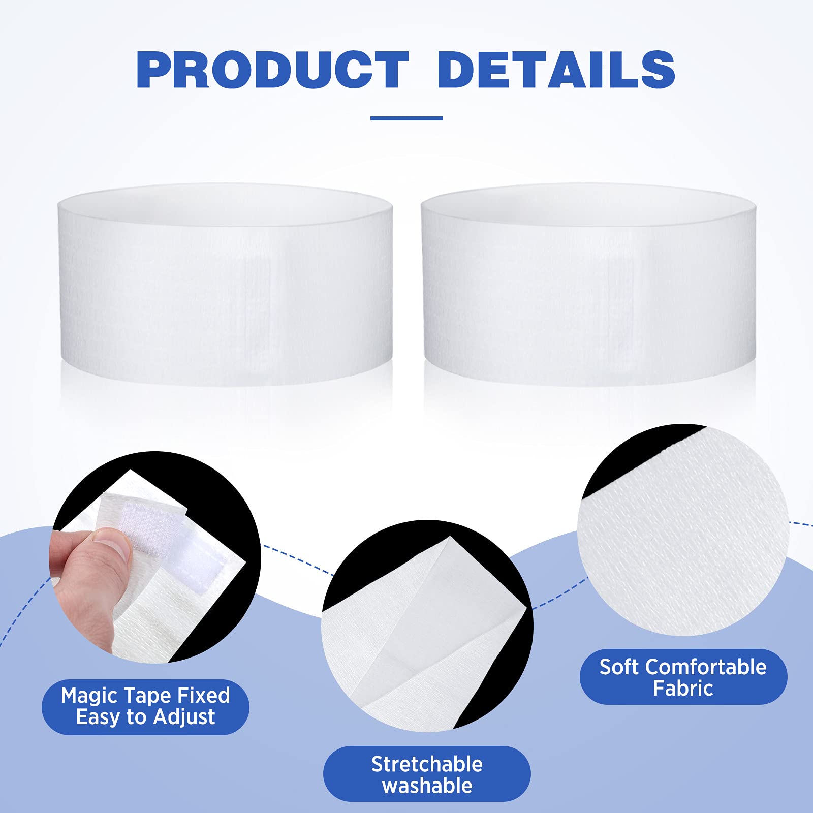 Waydress cintas cabeza faciales desechables no tejido para centros de bienestar y salón