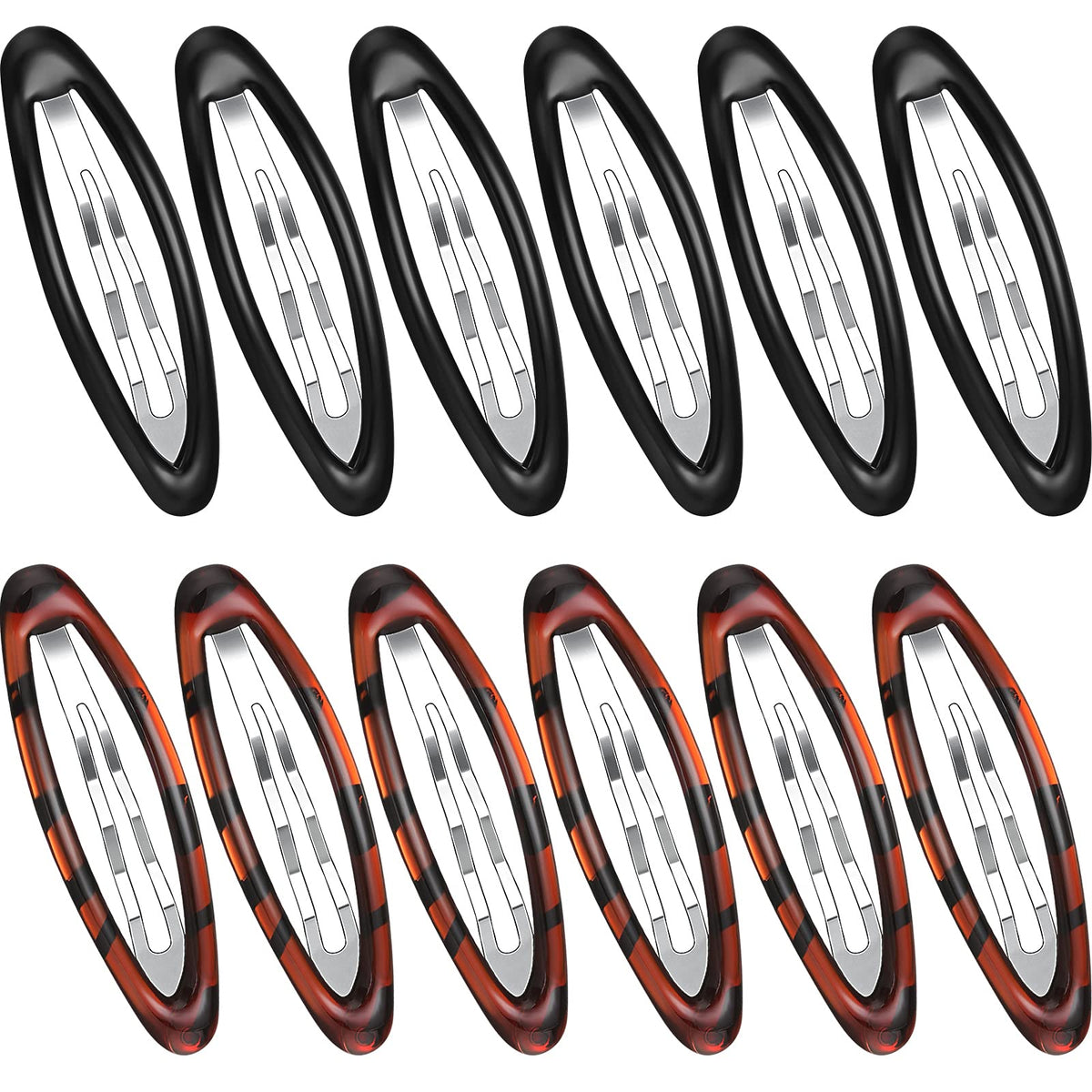 Waydress clip oval tortuga de metal, sujeción suave para peinados duraderos.