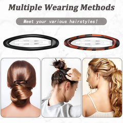 Waydress clip pelo oval clásico tortuga, diseño elegante para ocasiones.