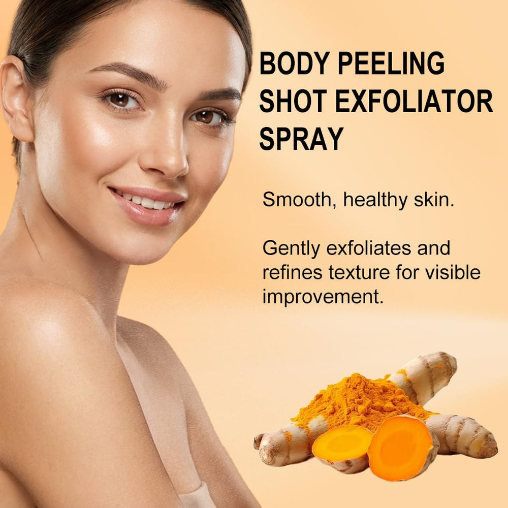WBFK spray exfoliante de cúrcuma para el cuerpo: aplicación en bruma suave