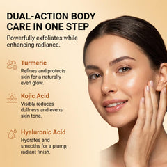 WBFK spray exfoliante de cúrcuma para el cuerpo: la cúrcuma suaviza la piel