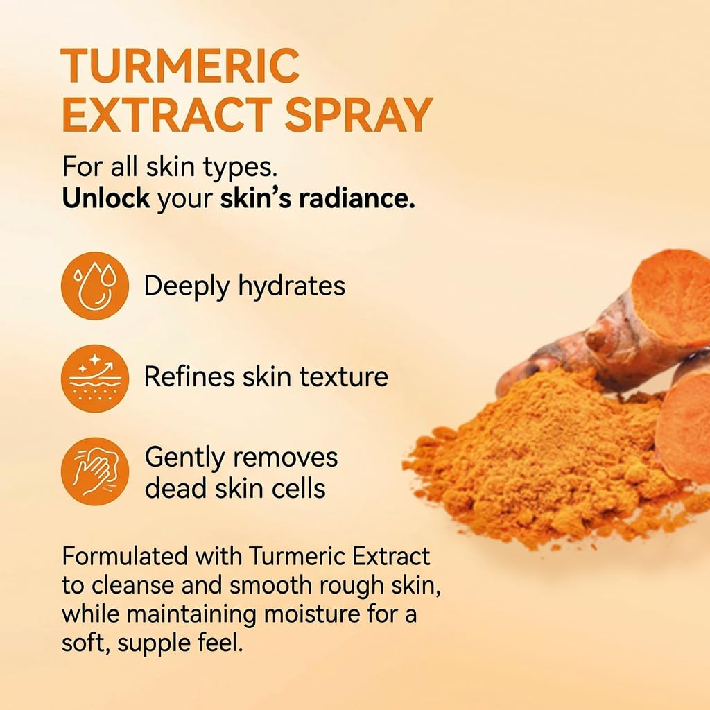 WBFK exfoliante corporal de cúrcuma: ideal para codos y rodillas ásperas