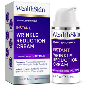 Wealthskin crema ojos: aplicación rápida para reducir arrugas y mirada más fresca.
