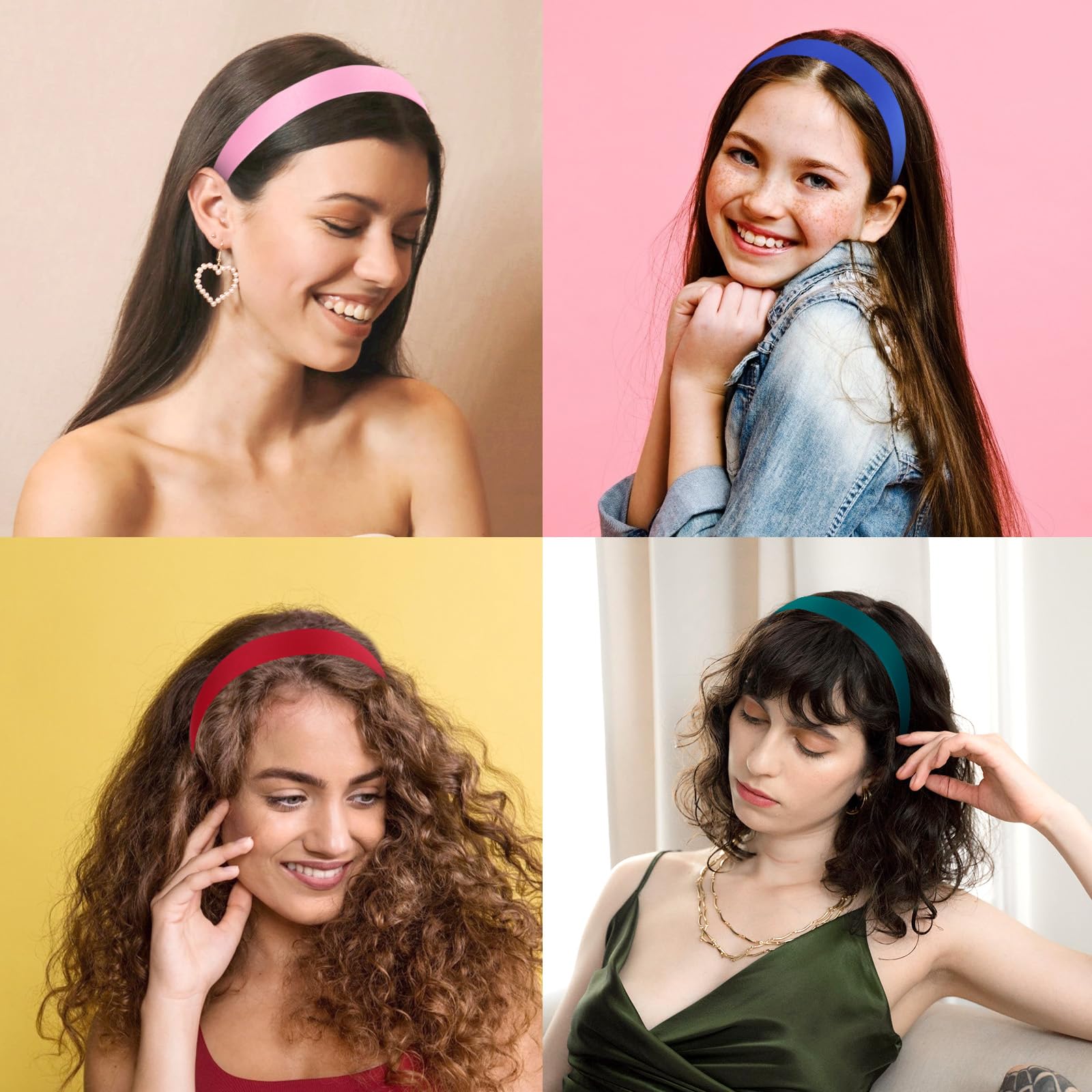 Diadema para mujer Wecoe de 5-1x1 pulgadas, cómoda y estable.