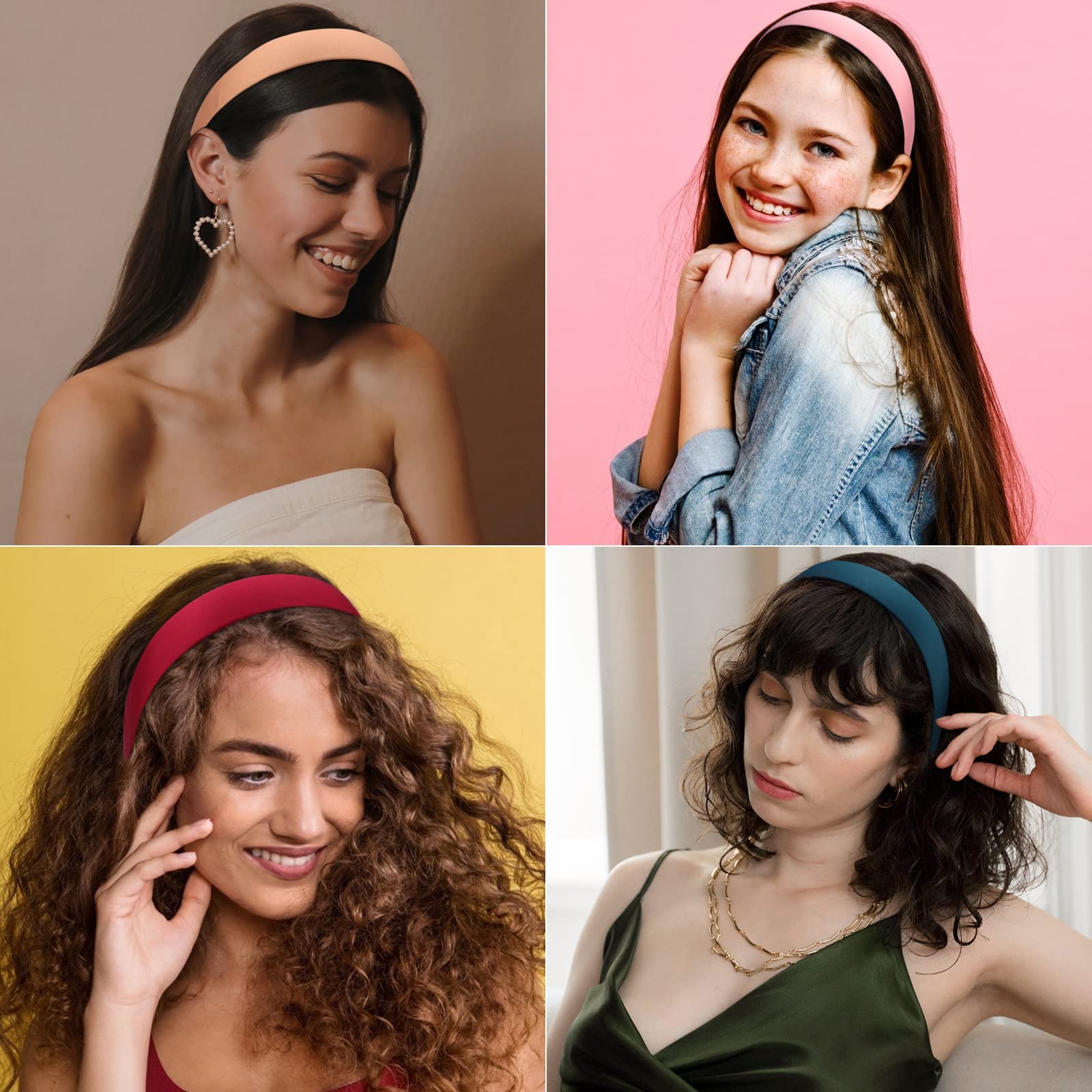 Diadema satinada Wecoe en morado, perfecta para looks vintage o festivos