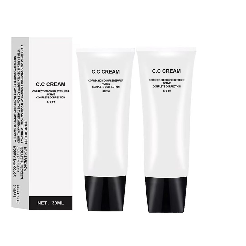 weispo crema CC: kit de dos piezas, empaque práctico para retoques diarios.
