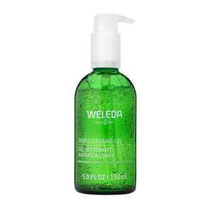 Weleda Gel de limpieza profunda en botella, purifica la piel sin resecar.