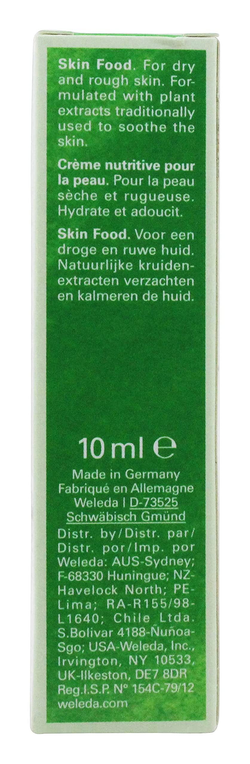 Weleda Skin Food textura densa y cremosa para uso diario.