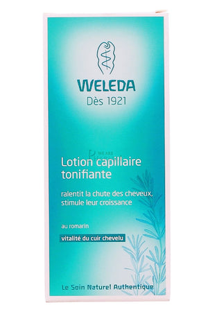 Weleda tónico de romero en bote de 100 ml para uso diario en el cuero cabelludo.