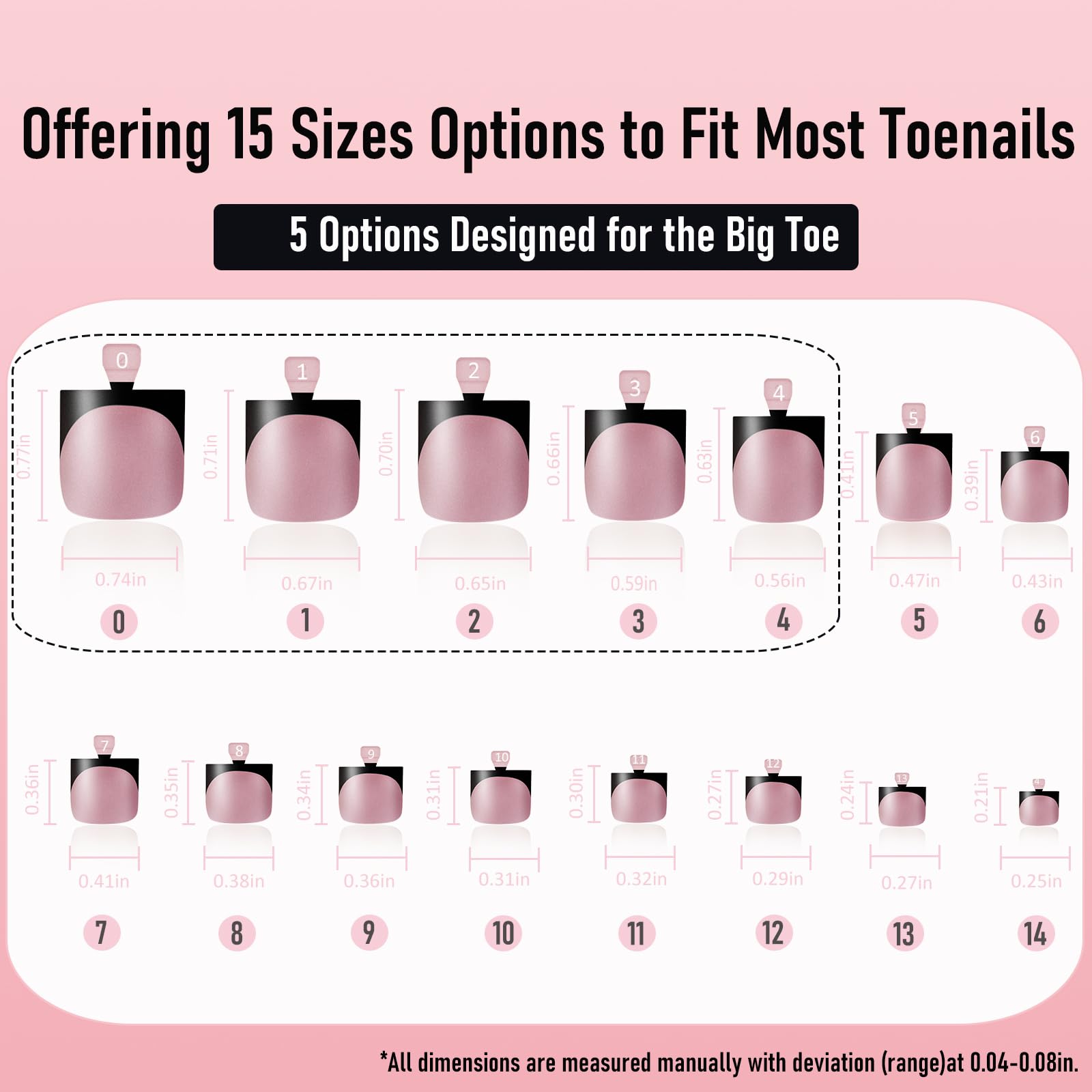 Wellquinn uñas francesas, 15 tallas para adaptar a diferentes camas de uñas.